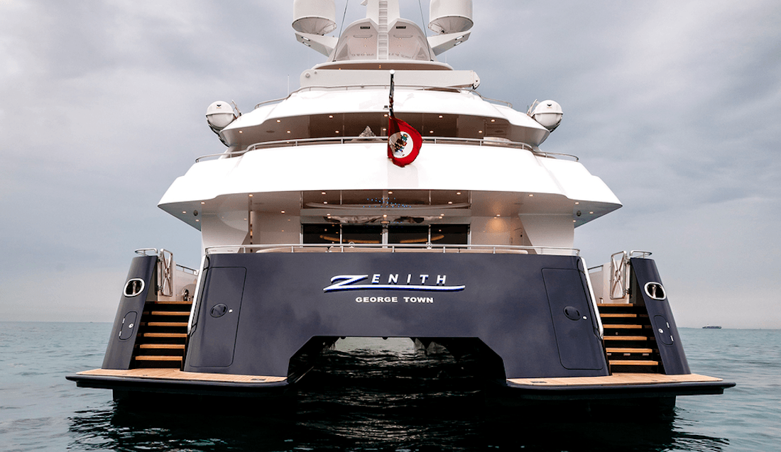 superyacht in victoria harbour