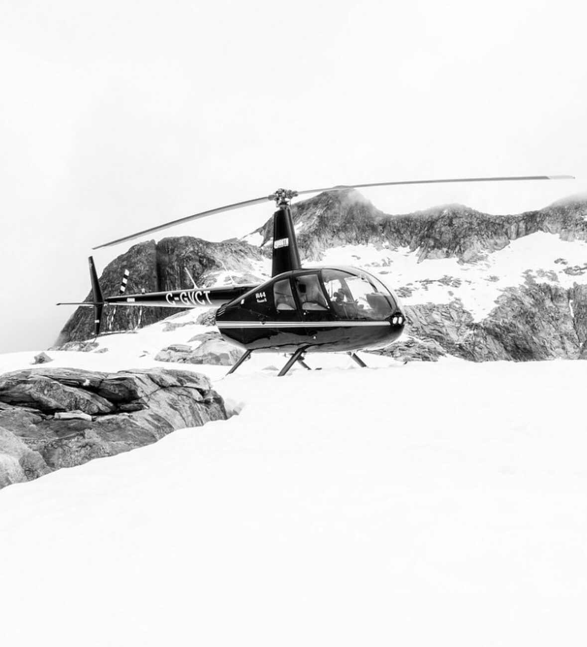 heli glacial hike klahoose wilderness resort