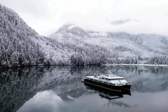 Heli-Ski Bella Coola Backcountry with a Helicopter-Equipped Luxury Yacht